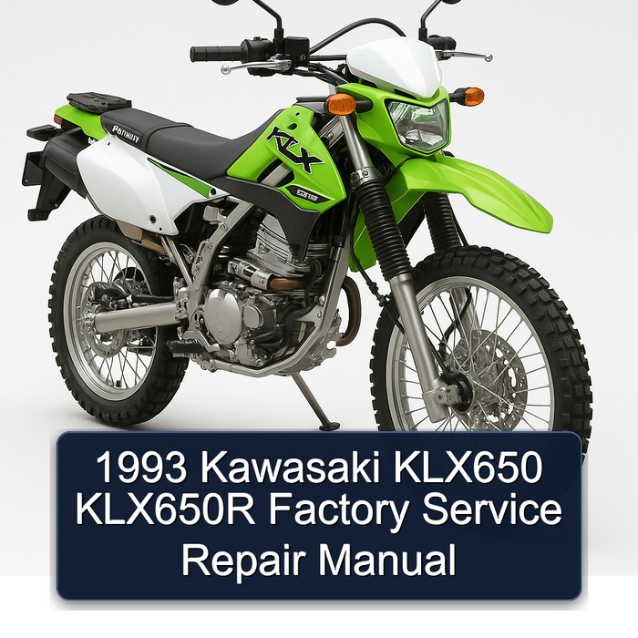 1993 Kawasaki KLX650 KLX650R Factory Manual de servicio y reparación