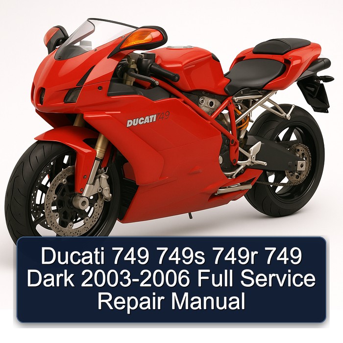Ducati 749 749s 749r 749 Dark 2003-2006 Full Service Repair Manual