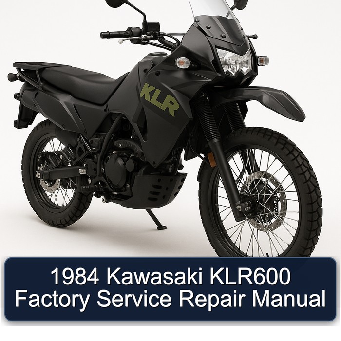 1984 Kawasaki KLR600 Factory Manual de servicio y reparación
