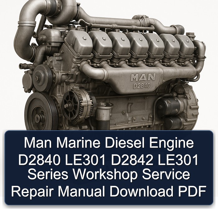 Man Marine Diesel Engine D2840 LE301 D2842 LE301 Series Workshop Service Repair Manual Download PDF