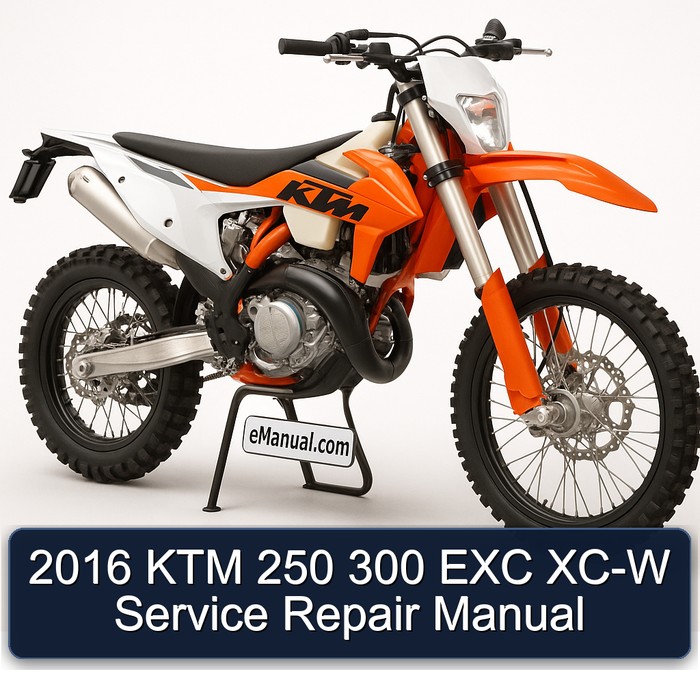 2016 KTM 250 300 EXC XC-W Manual de servicio y reparación