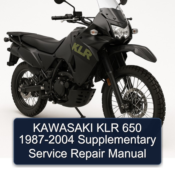 KAWASAKI KLR 650 1987-2004 Supplementary Manual de servicio y reparación