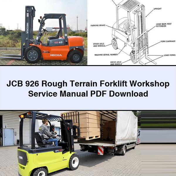 JCB 926 Rough Terrain Forklift Workshop Manual de servicio y reparación