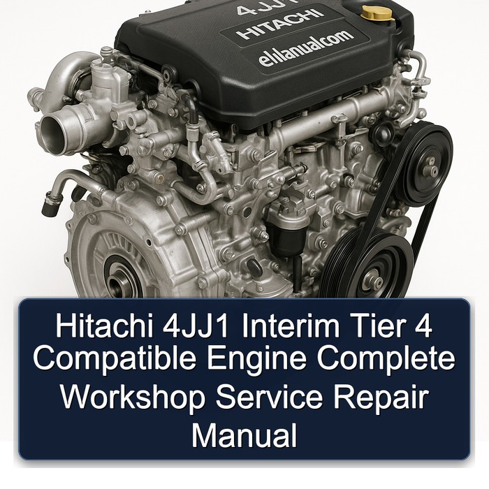 Hitachi 4JJ1 Interim Tier 4 Compatible Engine Manual completo de servicio y reparación del taller