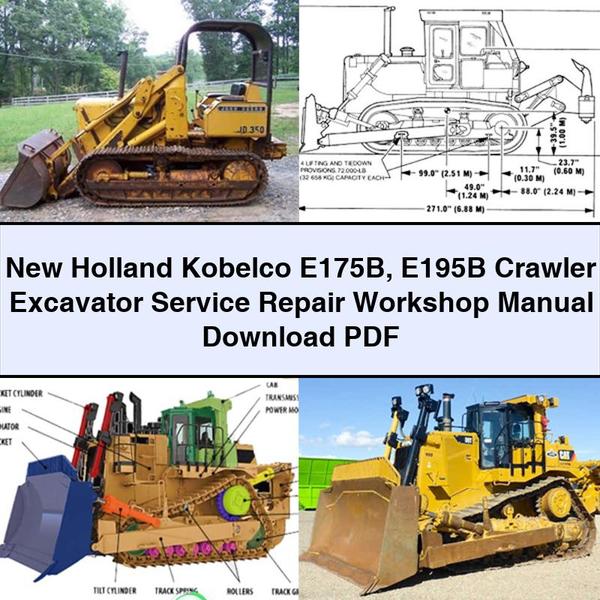 New Holland Kobelco E175B E195B Crawler Excavator Service Repair Workshop Manual 