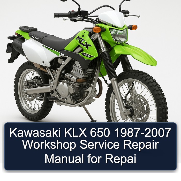 Kawasaki KLX 650 1987-2007 Workshop Manual de servicio y reparación for Repai