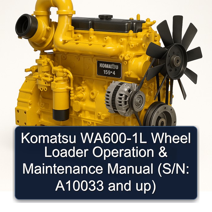 Komatsu Radlader WA600-1L: Betrieb & Wartungshandbuch (Seriennummer A10033 und höher)