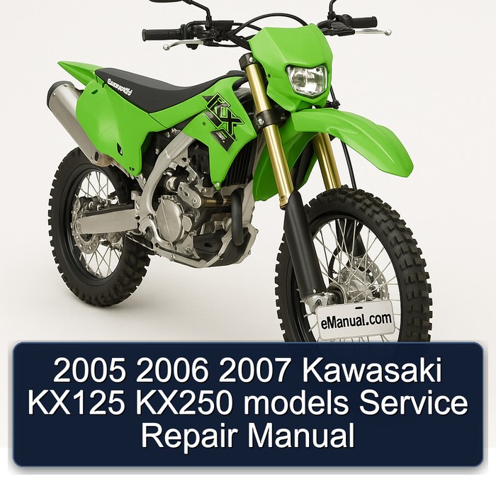 2005 2006 2007 Kawasaki KX125 KX250 models Manual de servicio y reparación