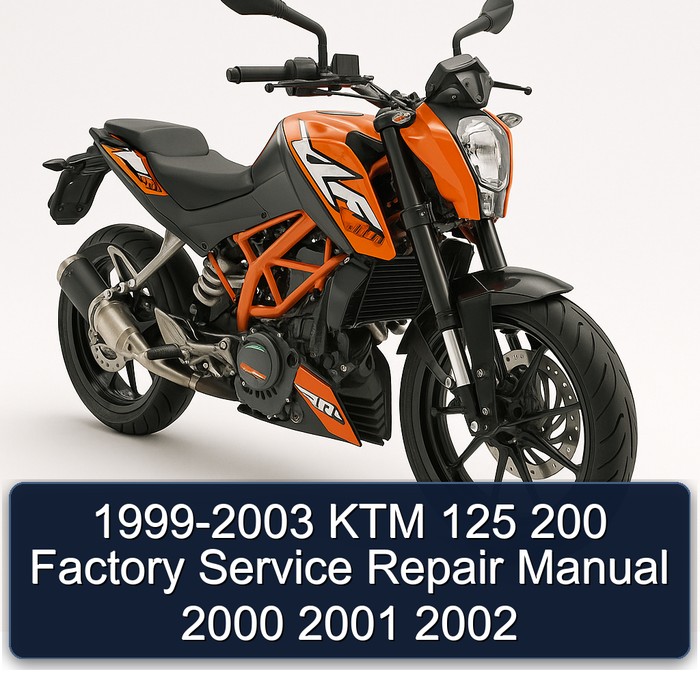 1999-2003 KTM 125 200 Factory Manual de servicio y reparación 2000 2001 2002