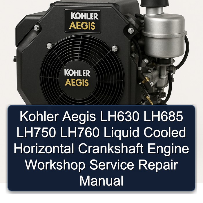 Manual de Servicio y Reparación para Motores Kohler Aegis LH630, LH685, LH750, LH760 de Cigüeñal Horizontal Refrigerado por Líquido