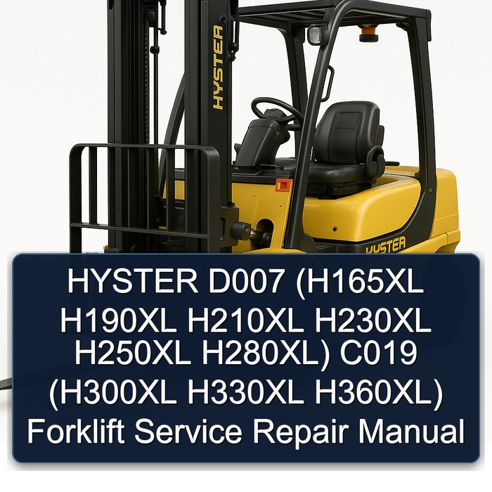 Hyster Gabelstapler Service- und Reparaturhandbuch (D007, C019)