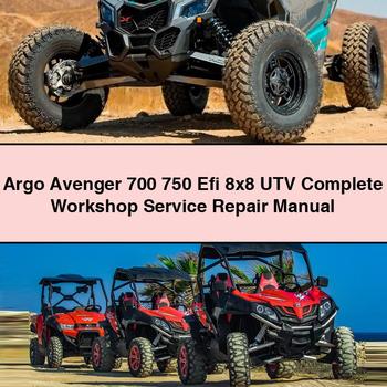 Argo Avenger 700 750 Efi 8x8 UTV Manual completo de servicio y reparación del taller