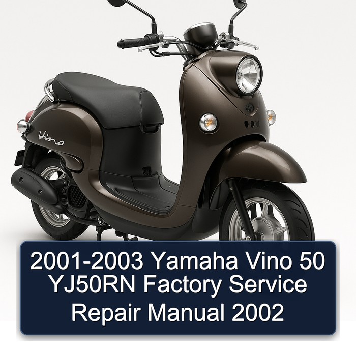 2001-2003 Yamaha Vino 50 YJ50RN Factory Manual de servicio y reparación 2002