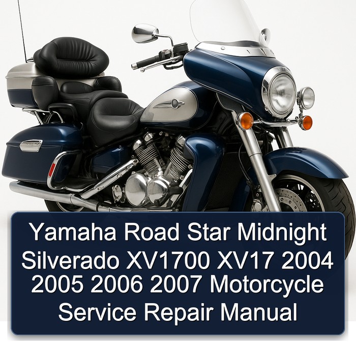 Yamaha Road Star Midnight Silverado XV1700 XV17 2004 2005 2006 2007 Motorcycle Manual de servicio y reparación