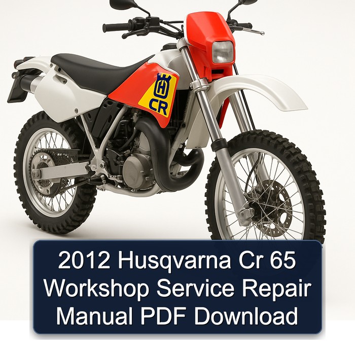 2012 Husqvarna Cr 65 Workshop Manual de servicio y reparación PDF Download