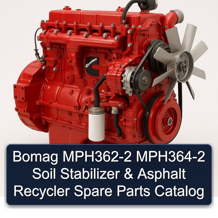 Ersatzteilkatalog für Bomag MPH362-2 und MPH364-2 Bodenstabilisierer und Asphalt Recycler