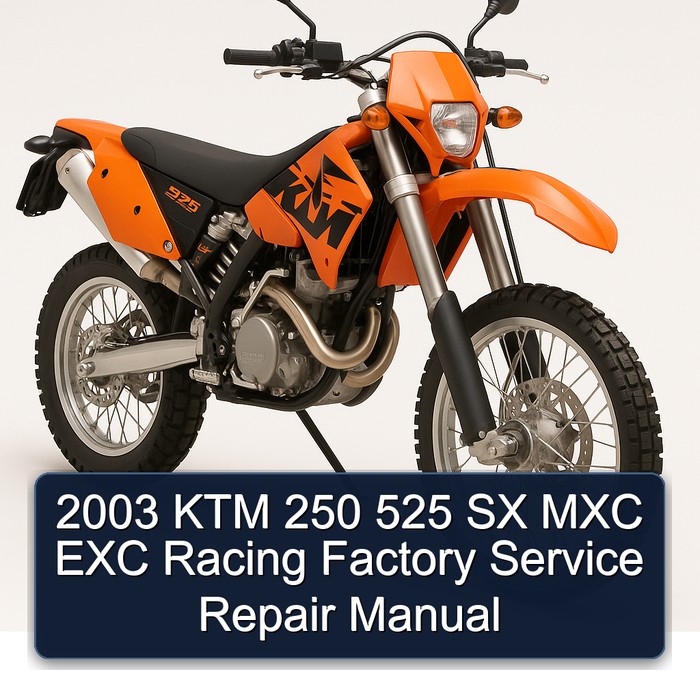 2003 KTM 250 525 SX MXC EXC Racing Factory Manual de servicio y reparación