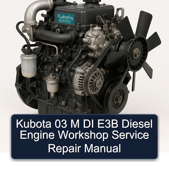 Kubota 03 M DI E3B Diesel Engine Workshop Manual de servicio y reparación