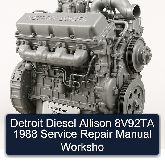 Detroit Diesel Allison 8V92TA 1988 Service Repair Manual Worksho 