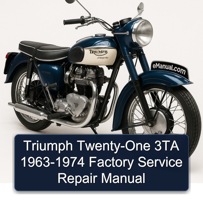 Triumph Twenty-One 3TA 1963-1974 Factory Manual de servicio y reparación