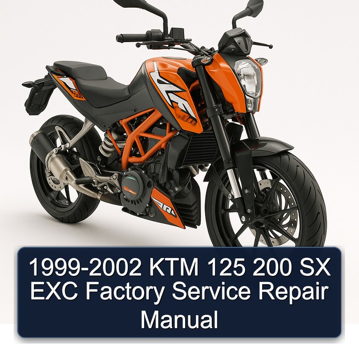 1999-2002 KTM 125 200 SX EXC Factory Manual de servicio y reparación