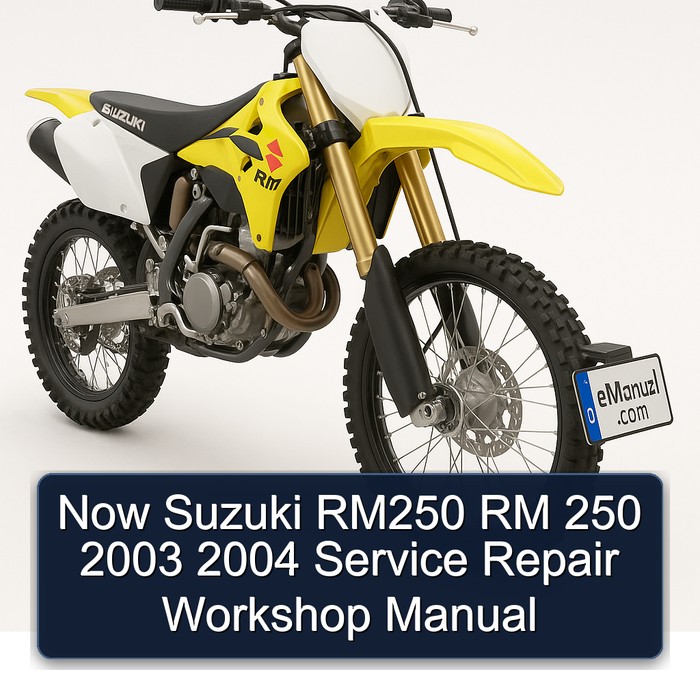 Now Suzuki RM250 RM 250 2003 2004 Service Repair Workshop Manual