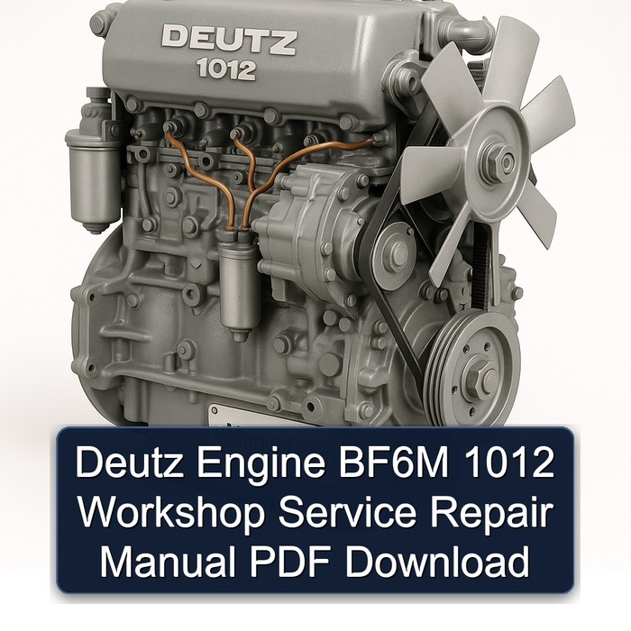 Deutz Engine BF6M 1012 Workshop Service Repair Manual PDF Download