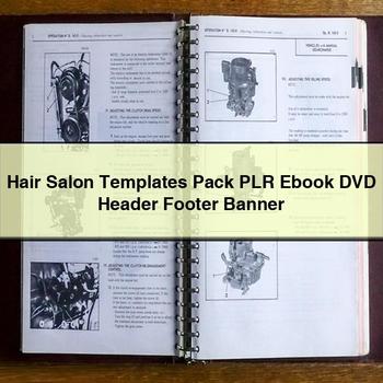 Hair Salon Templates Pack Plr Ebook DVD Header Footer Banner PDF Download