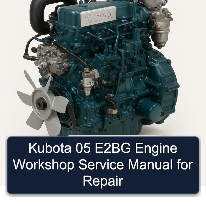 Kubota 05 E2BG Engine Workshop Service Manual for Repair 