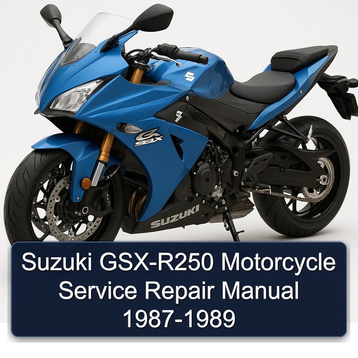 Suzuki GSX-R250 Motorcycle Manual de servicio y reparación 1987-1989
