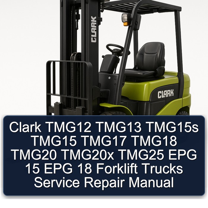 Manual de Servicio y Reparación de Montacargas Clark TMG y EPG