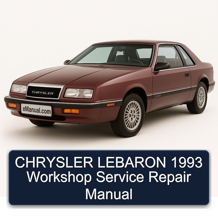 CHRYSLER LEBARON 1993 Workshop Manual de servicio y reparación