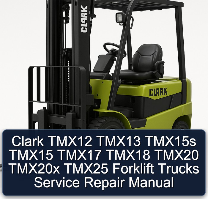 Clark TMX12 TMX13 TMX15s TMX15 TMX17 TMX18 TMX20 TMX20x TMX25 Forklift Trucks Service Repair Manual