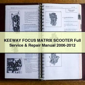 2008 Keeway Focus Matrix Scooter Workshop Service Repair Manual PDF Download