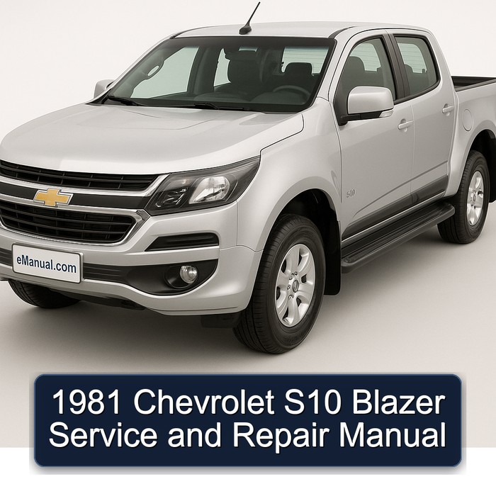 1981 Chevrolet S10 Blazer Manual de servicio y reparación