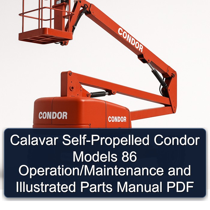 Calavar Self-Propelled Condor Models 86 Operation/Maintenance and Illustrated Parts Manual PDF