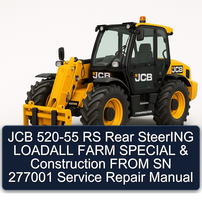 Manual de Servicio y Reparación JCB 520-55 RS Loadall Farm Special & Construcción