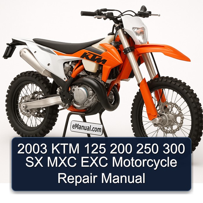 2003 KTM 125 200 250 300 SX MXC EXC Motorcycle Repair Manual