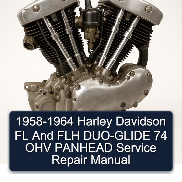 1958-1964 Harley Davidson FL And FLH DUO-GLIDE 74 OHV PANHEAD Manual de servicio y reparación