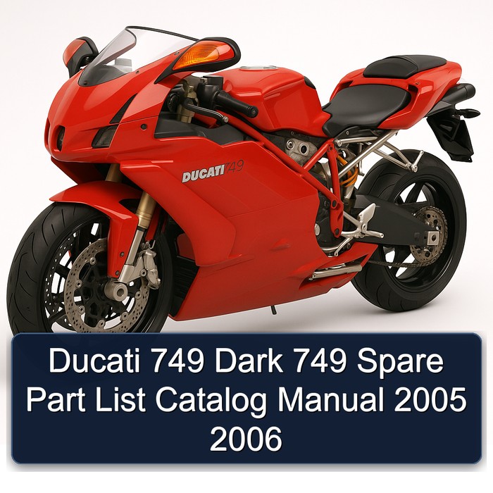 Ducati 749 Dark 749 Spare Part List Catalog Manual 2005 2006