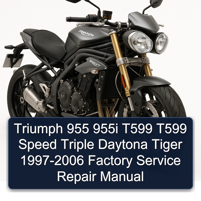 TRIUMPH 955 955i i T599 T 599 SPEED TRIPLE DAYTONA TIGER 1997-2006 Factory Manual de servicio y reparación 1998 1999 2000 2001 2002 2003 2004 2005