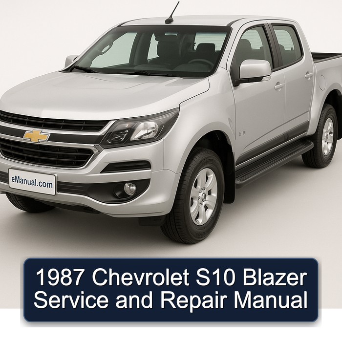 1987 Chevrolet S10 Blazer Manual de servicio y reparación
