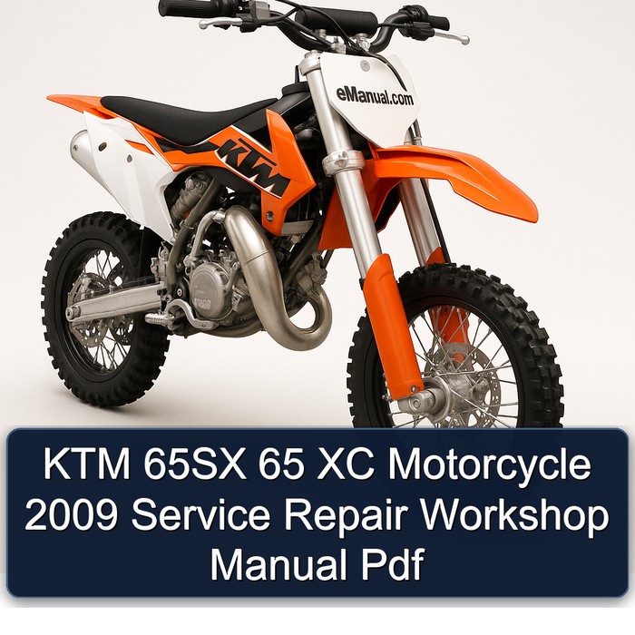 KTM 65SX 65 XC Motorcycle 2009 Service Repair Workshop Manual Pdf