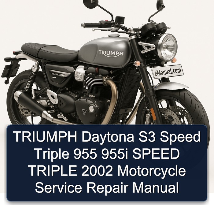 TRIUMPH Daytona S3 Speed Triple 955 955i SPEED TRIPLE 2002 Motorcycle Service Repair Manual