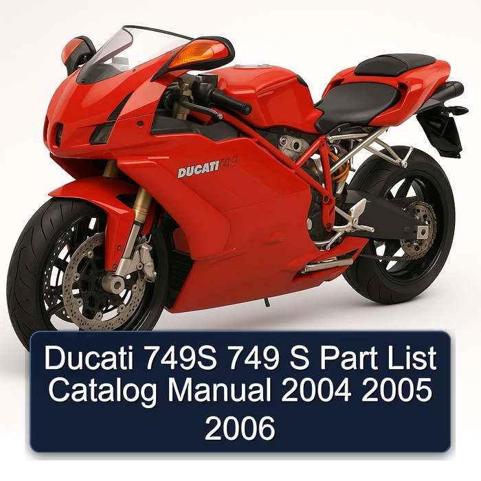 Ducati 749S 749 S Part List Catalog Manual 2004 2005 2006