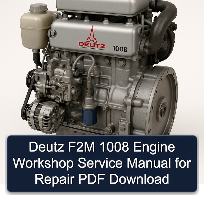Deutz F2M 1008 Engine Workshop Service Manual for Repair PDF Download
