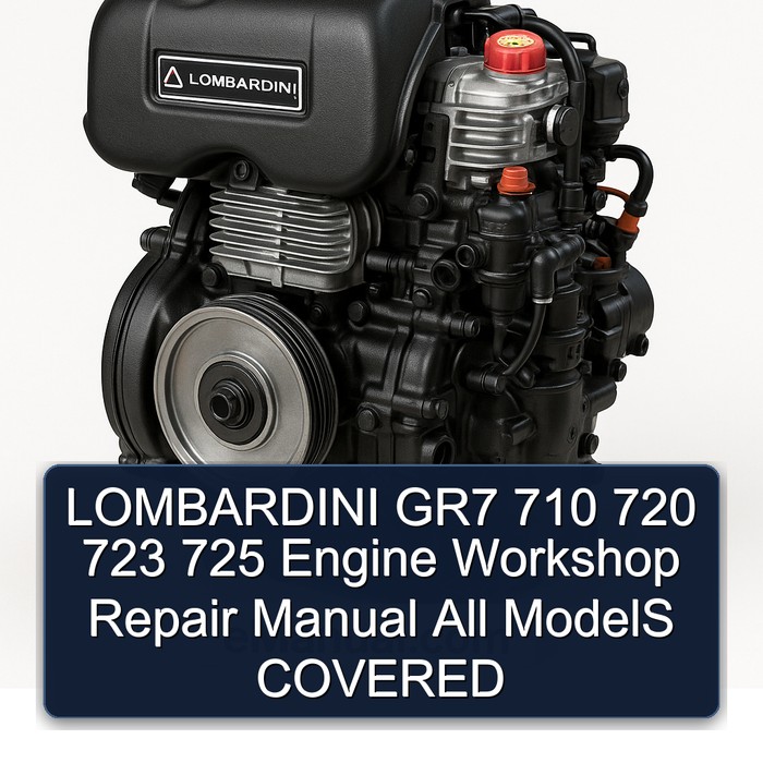 Manual de Reparación de Motores Lombardini GR7 710 720 723 725 - Todos los Modelos