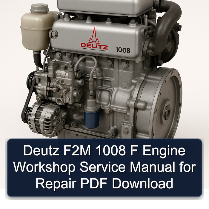 Deutz F2M 1008 F Engine Workshop Service Manual for Repair PDF Download