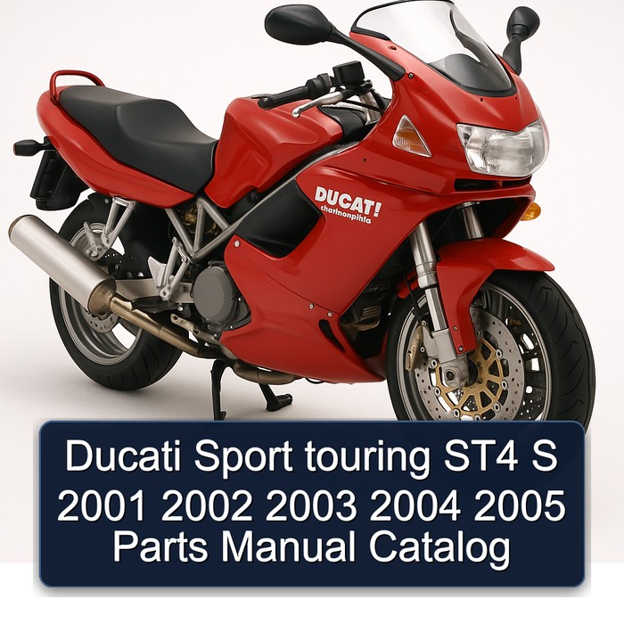 Ducati Sport touring ST4 S 2001 2002 2003 2004 2005 Parts Manual Catalog