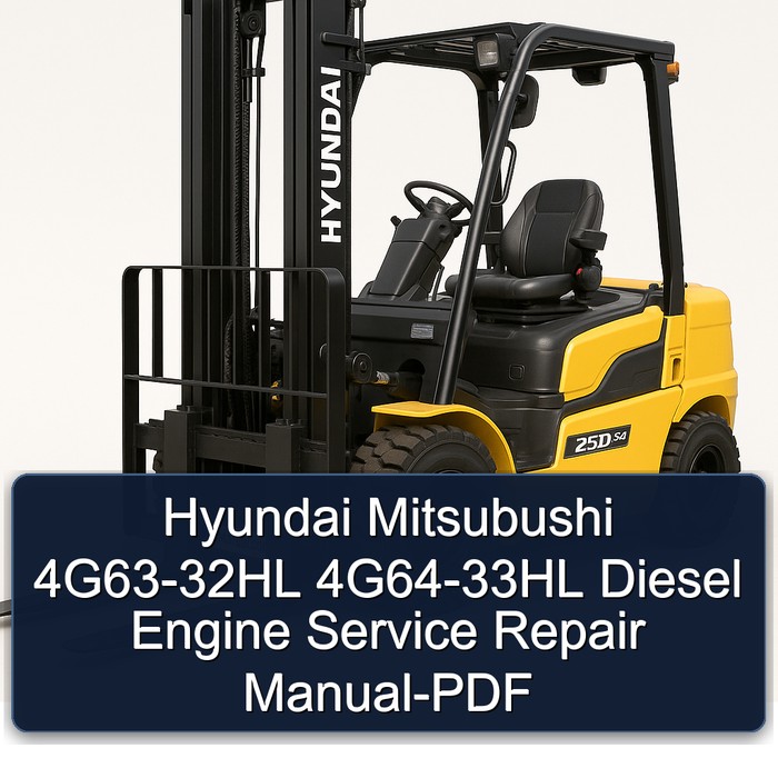 Manual de Reparación y Servicio de Motor Diésel Hyundai Mitsubishi 4G63-32HL 4G64-33HL (PDF)